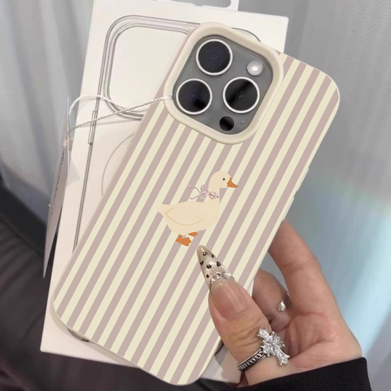 Leather X - Cute Duck Pattern Phone Case For