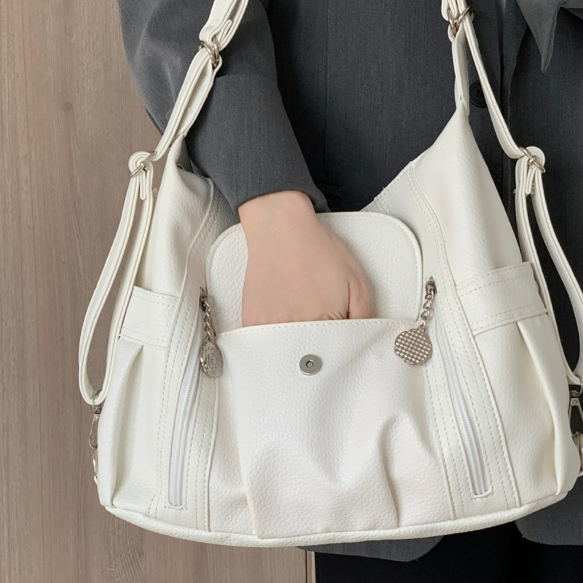 Leather Work Handbags - Women's Nice Bag Fashion Korean Version