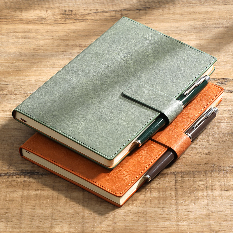 Leather Work Diary - A5 Business Notebook Color-Changing PU Leather