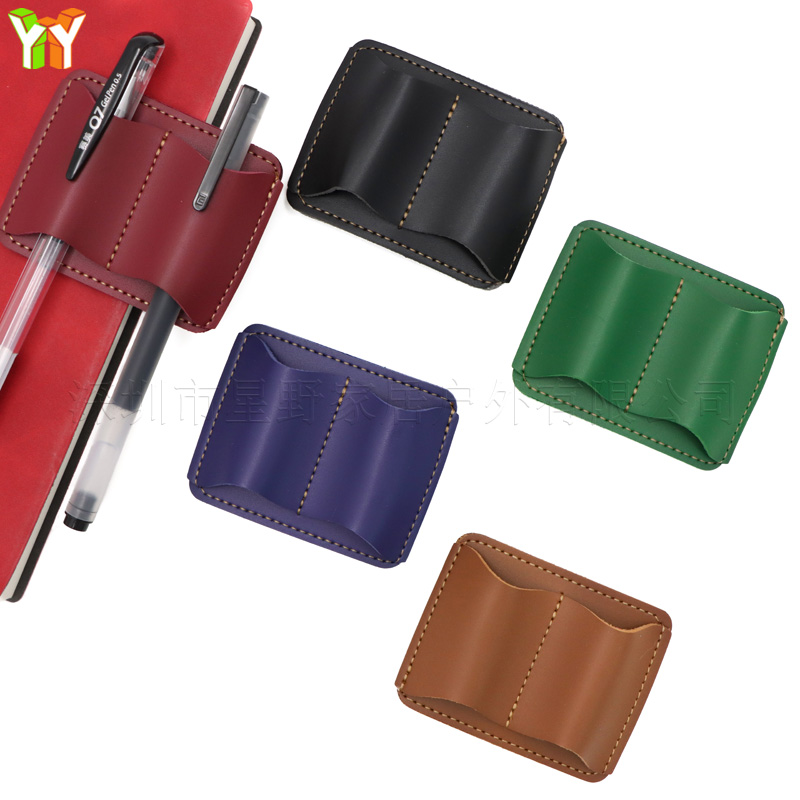 Leather Work Diary - Portable PU Leather Pen Holder Notebook