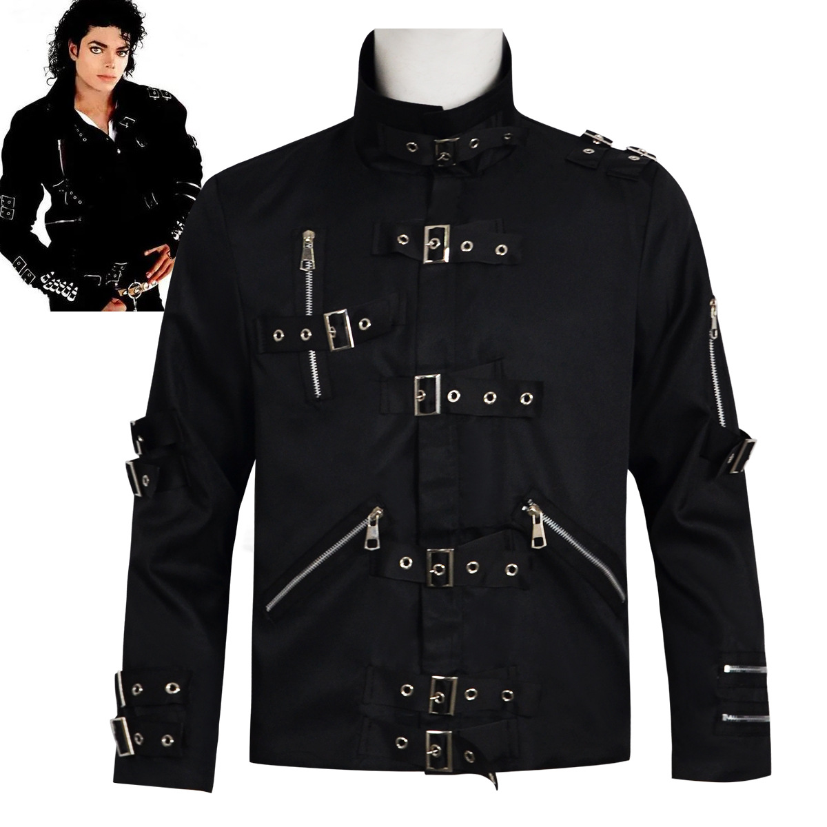 Leather Work Jacket - Punk Heavy Metal V8 Leather Jacket