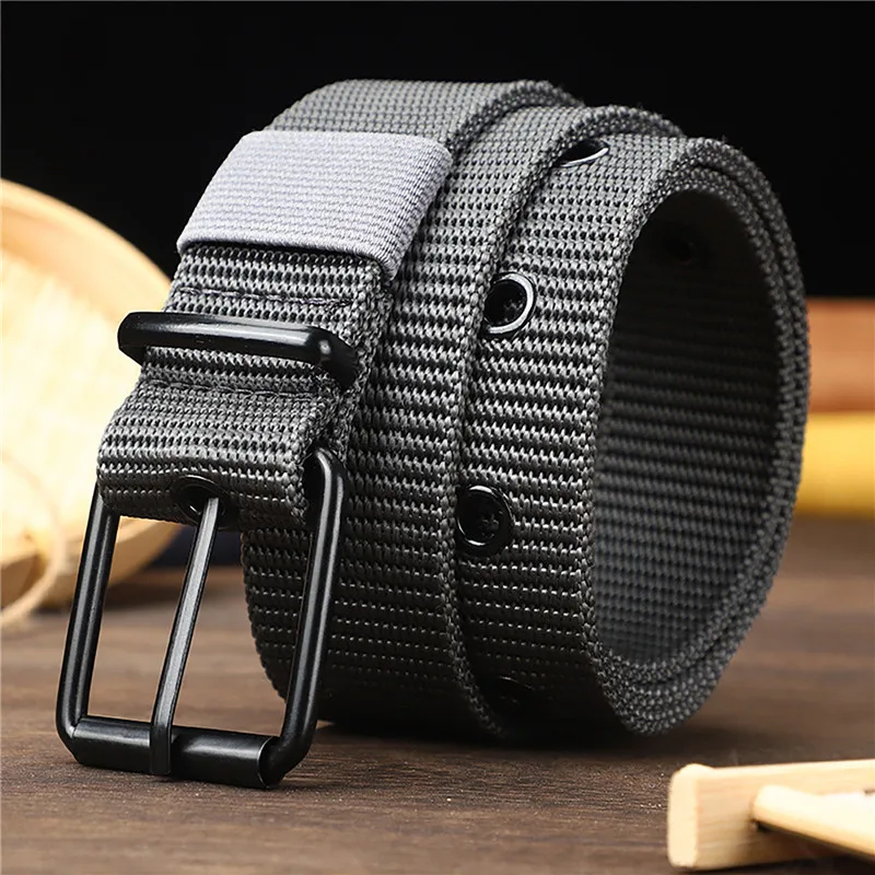 New Men Belt Porous Canvas Pin - огляд і ціна Leatherwork Eyelets