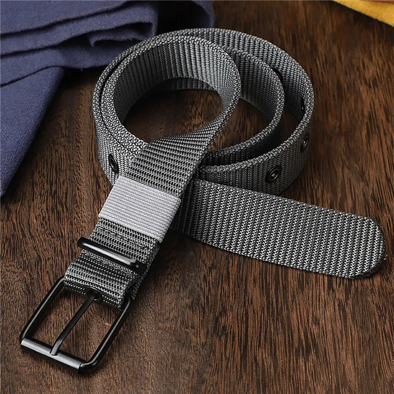 New Men Belt Porous Canvas Pin - огляд і ціна Leatherwork Eyelets