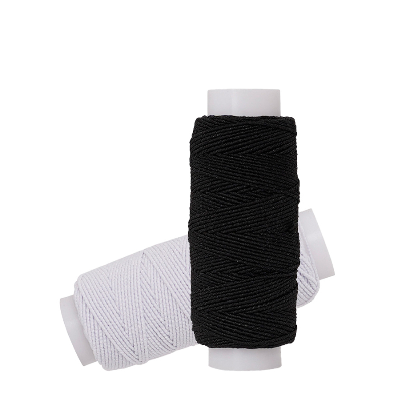 20m Black White  Elastic Threa - огляд і ціна Waxed Thread Linen