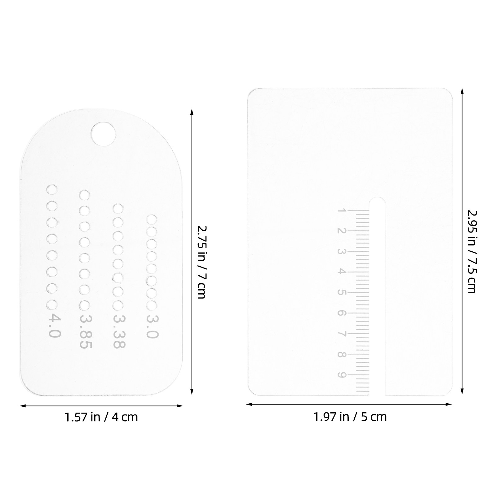 2Pcs Punch Guide Multifunction - огляд і ціна Leatherwork Ruler