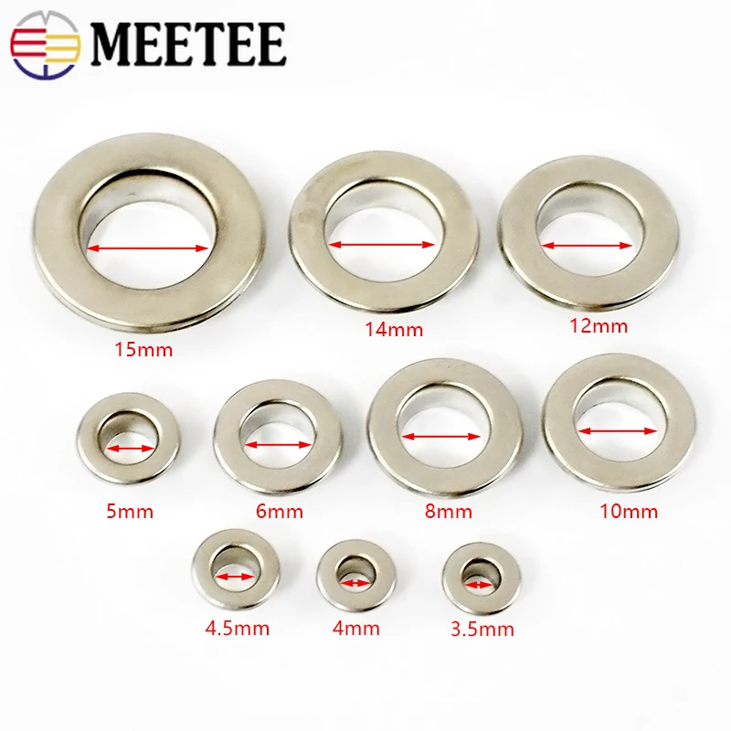50Pcs 3.5-15mm Metal Eyelet O  - огляд і ціна Leatherwork Eyelets