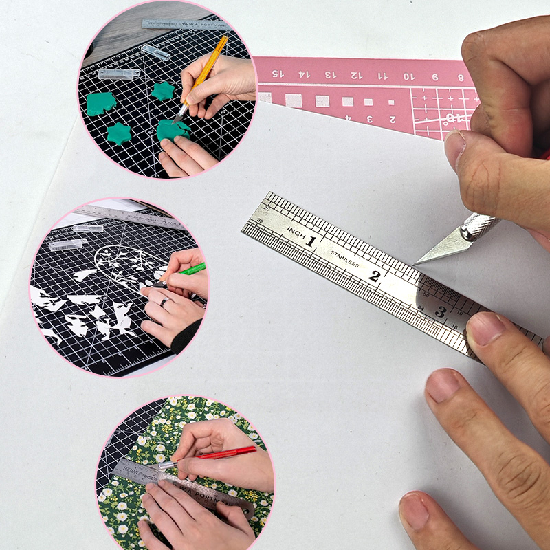 A4 Pvc Hand Cutting Mat Set, A - огляд і ціна Leatherwork Ruler