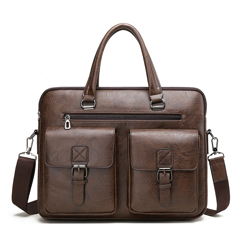 Luxury Brand Man Business Brie - огляд і ціна Leather Work Handbags