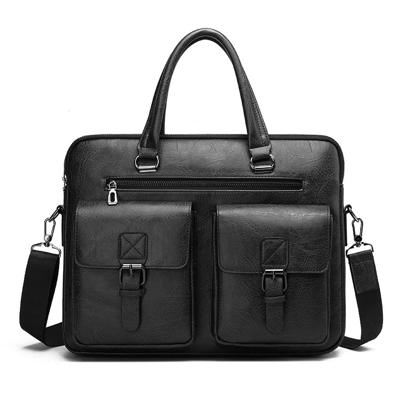 Luxury Brand Man Business Brie - огляд і ціна Leather Work Handbags