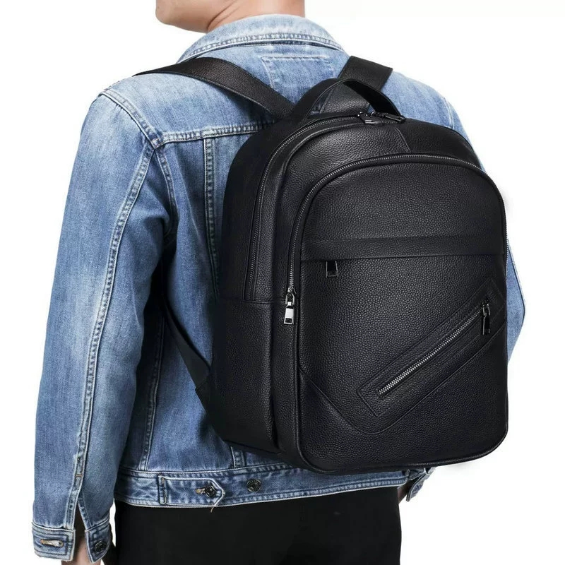 Black Genuine Leather Laptop B - огляд і ціна Leather Work Rucksack