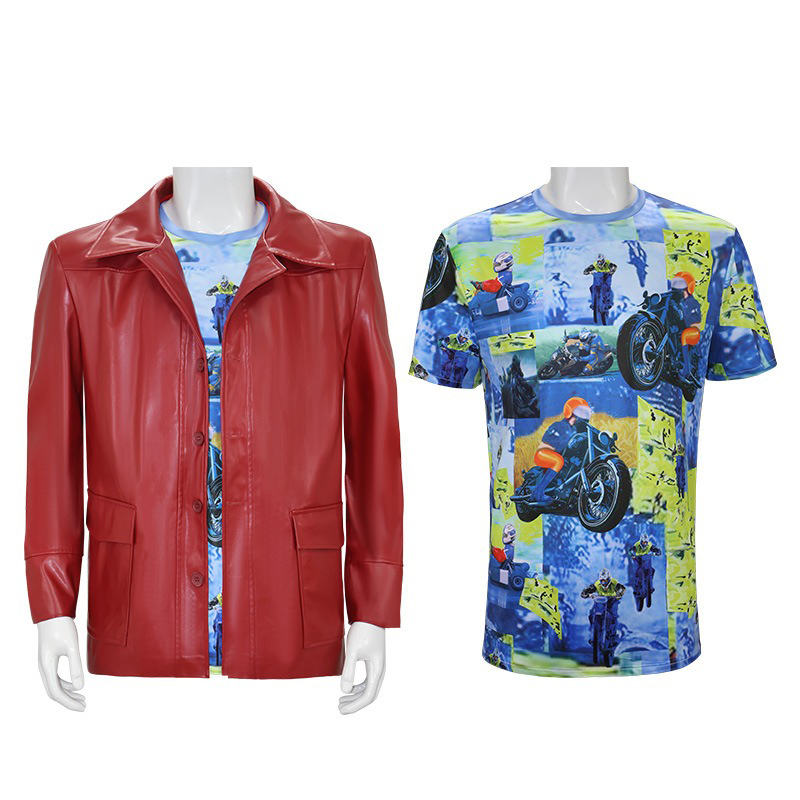 Men Red Leather Jacket Fight C - огляд і ціна Leather Work Jacket