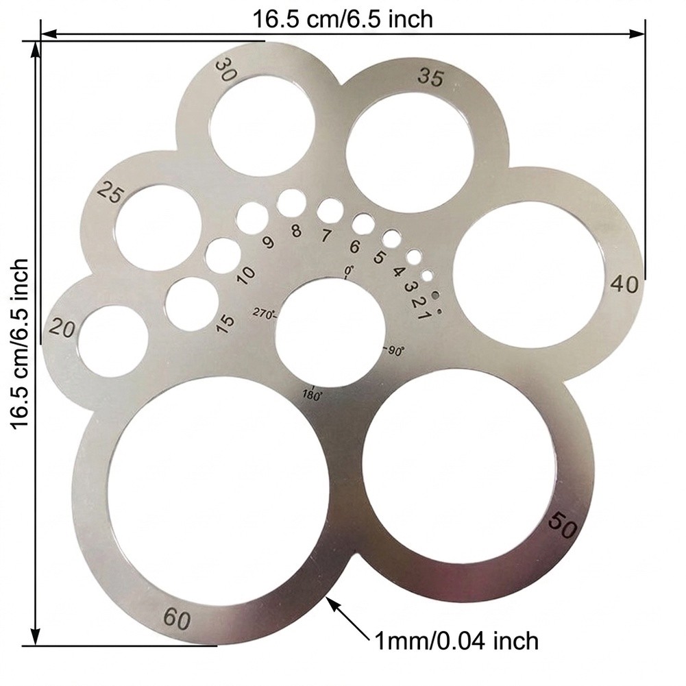 DY008-A2 DIY Round Leather Cut - огляд і ціна Leatherwork Ruler