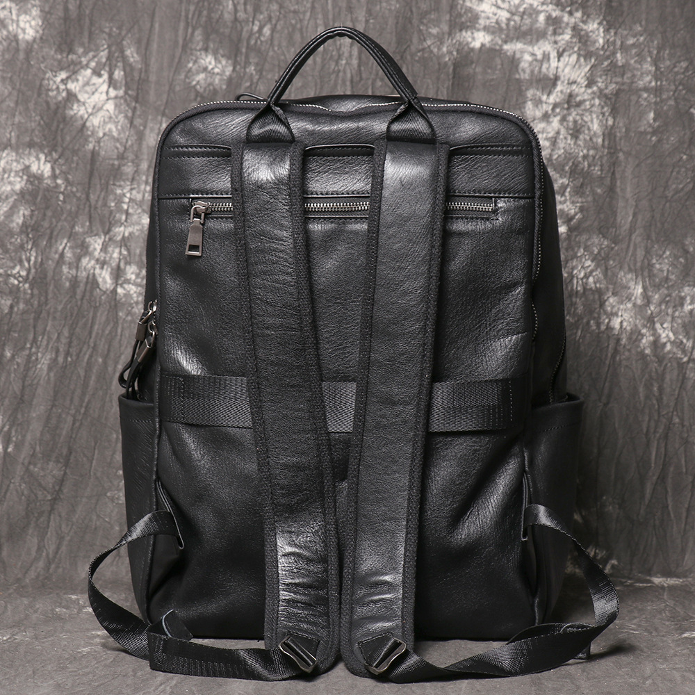 Black Genuine Leather Backpack - огляд і ціна Leather Work Rucksack