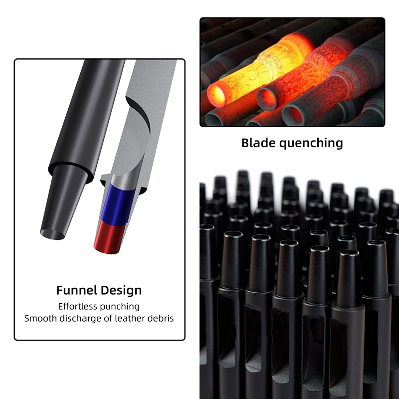 WUTA 1-10pcs Plating Titanium  - огляд і ціна Leatherwork Punch