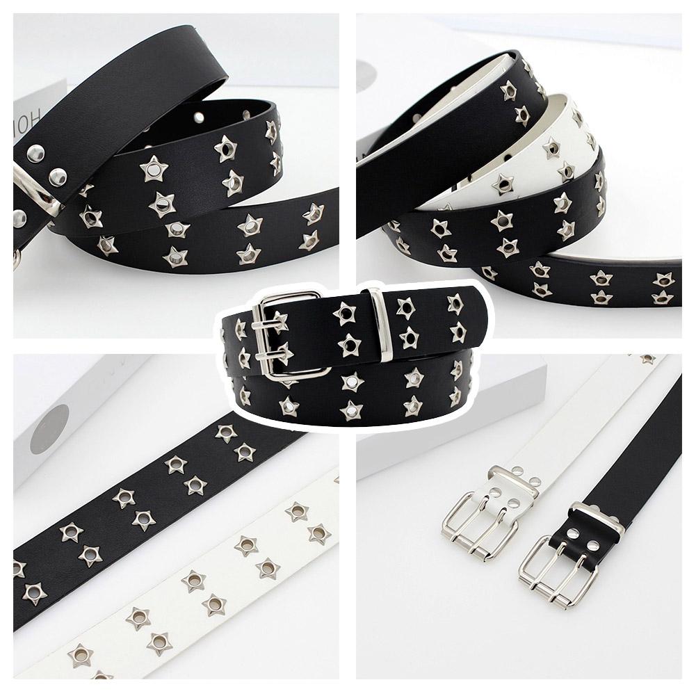 Y2K Punk Rivet Leather Belts D - огляд і ціна Leatherwork Eyelets