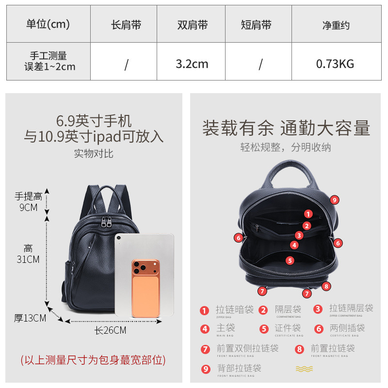 Large Capacity Leather Backpac - огляд і ціна Leather Work Rucksack
