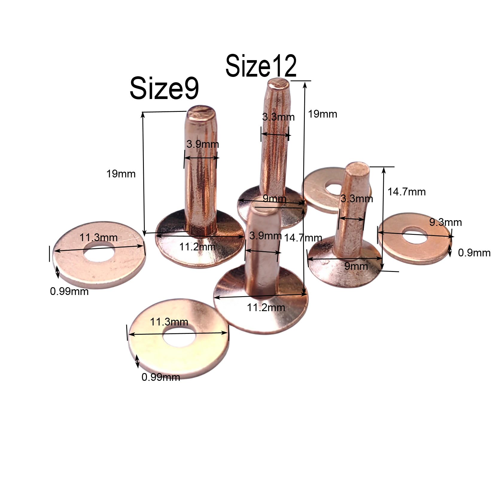 Copper Rivets and Burrs  #9 an - огляд і ціна Leatherwork Punch