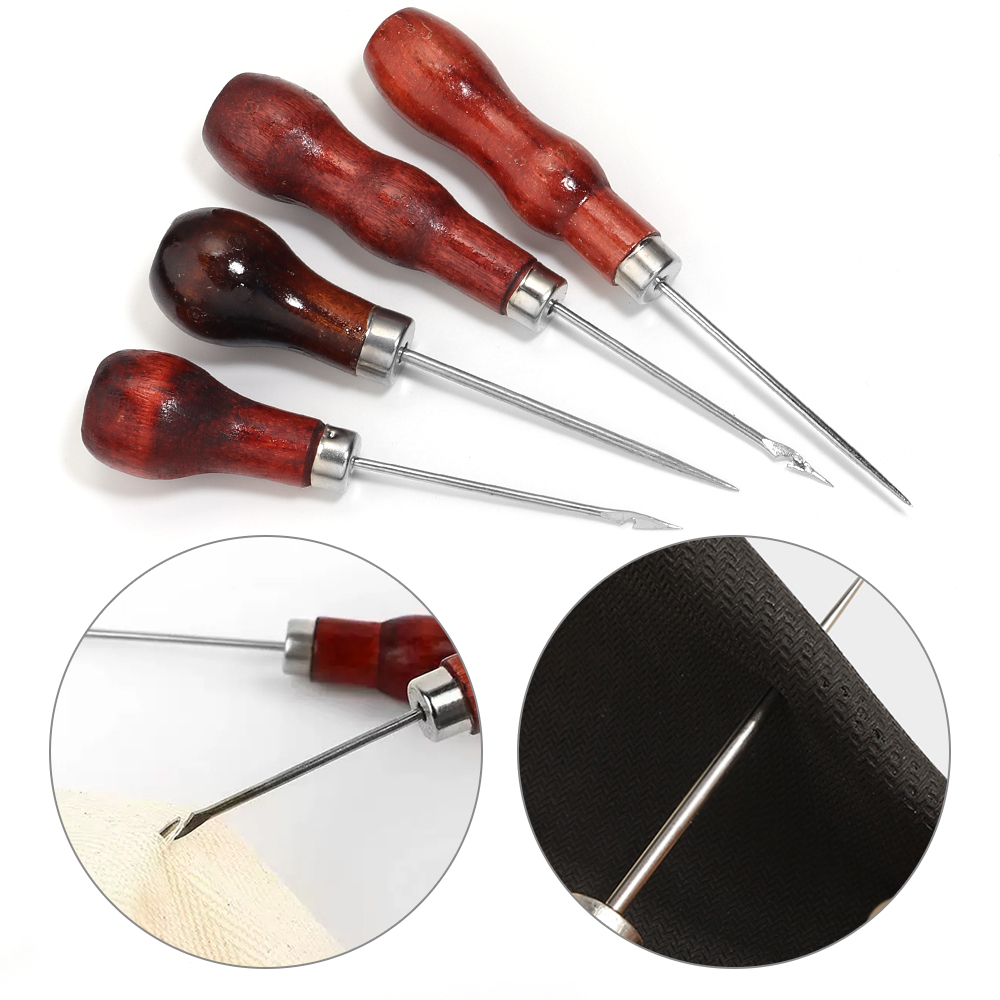 Wooden Handle Awls DIY Leather - огляд і ціна Leatherwork Punch