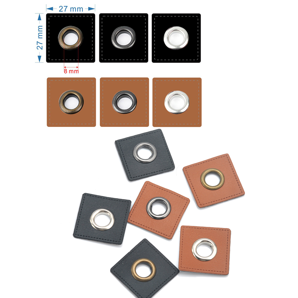 30Pcs/Lot 27/37mm Square Black - огляд і ціна Leatherwork Eyelets