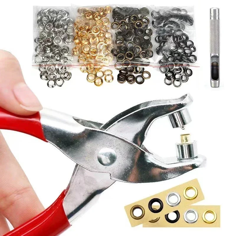 100sets 4mm Metal Eyelet and E - огляд і ціна Leatherwork Eyelets