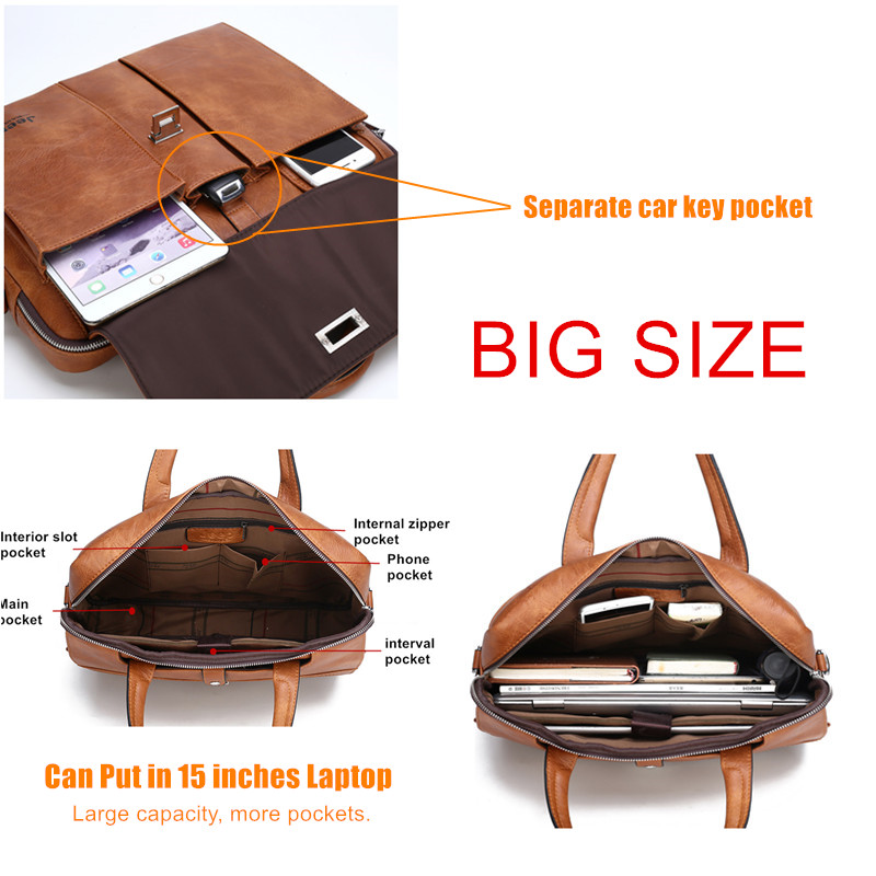 Jeep Buluo Men's Leather Brief - огляд і ціна Leather Work Handbags
