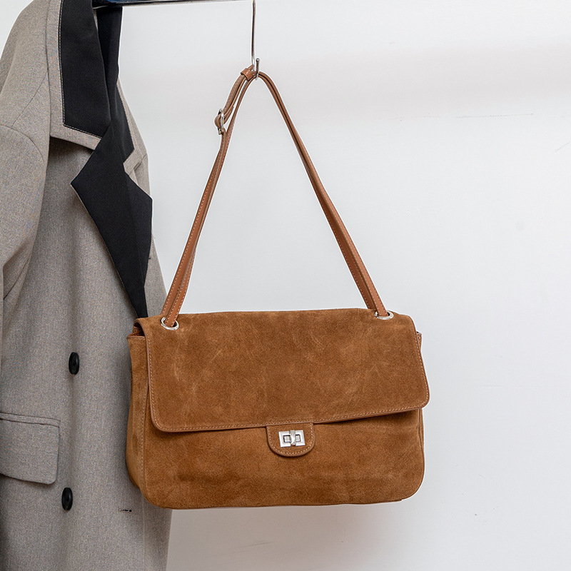 Genuine Suede Leather Underarm - огляд і ціна Leather Work Handbags