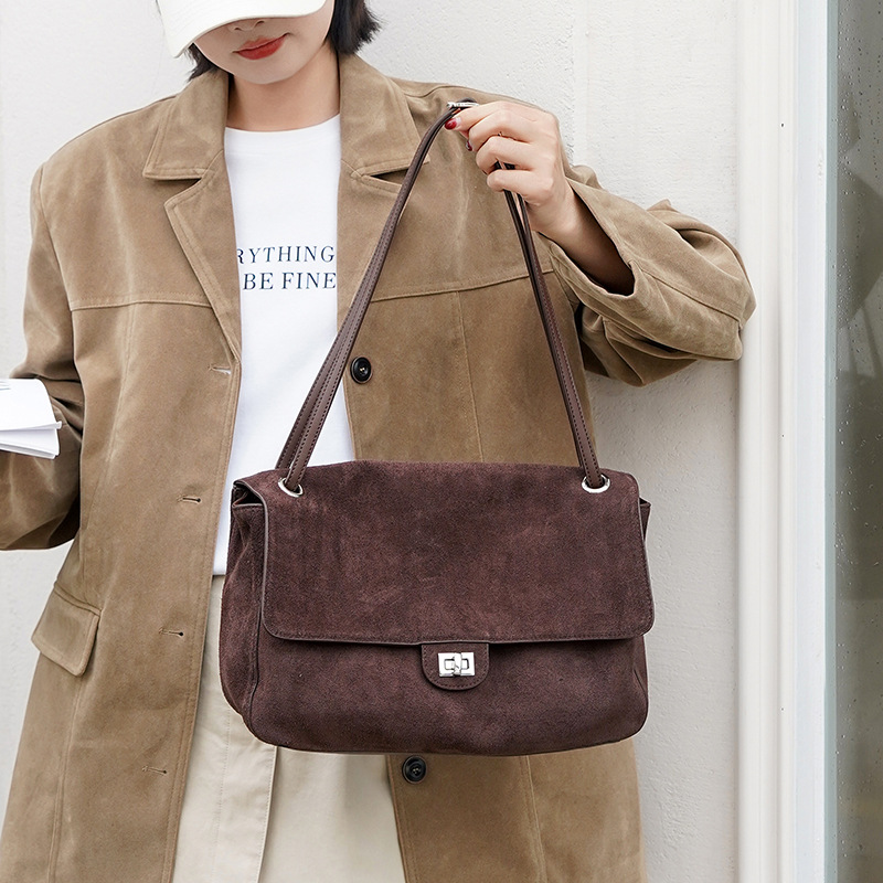Genuine Suede Leather Underarm - огляд і ціна Leather Work Handbags