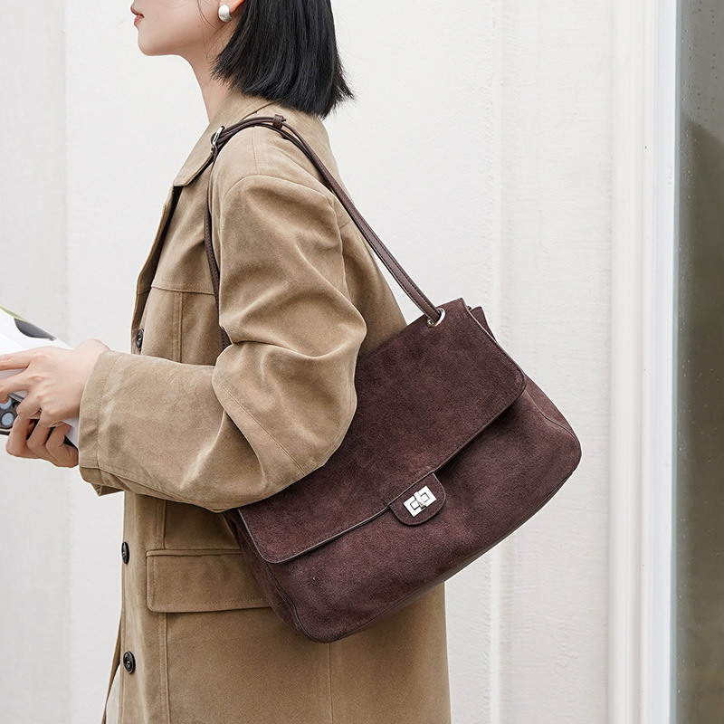 Genuine Suede Leather Underarm - огляд і ціна Leather Work Handbags