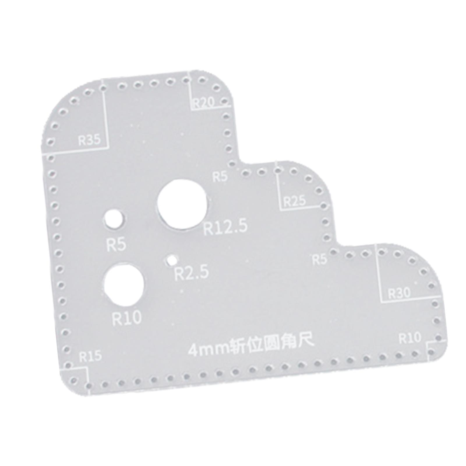 Acrylic Template for Leather C - огляд і ціна Leatherwork Ruler
