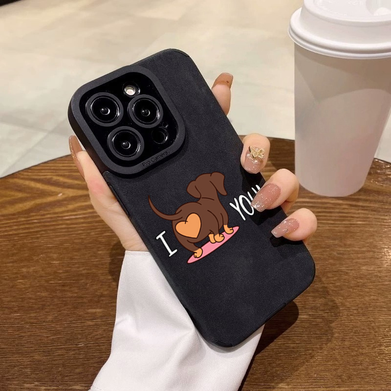 Cute Dachshund Heart Print Pho - огляд і ціна Leather X